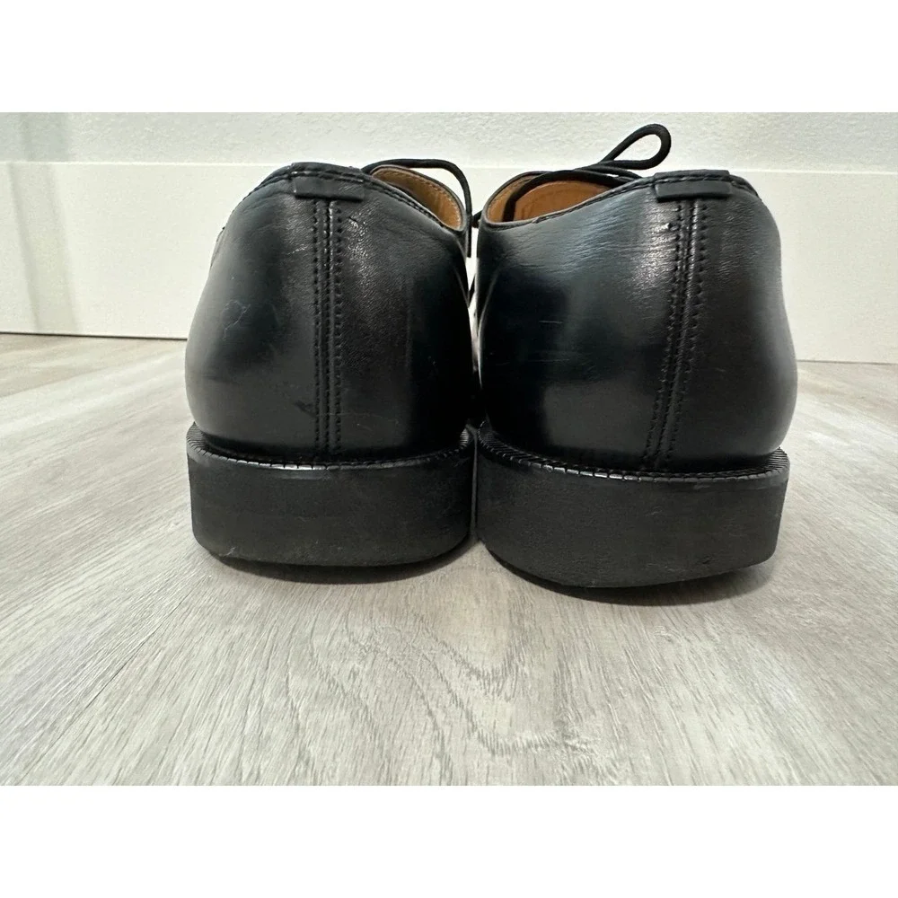 Burberry London Derby Shoes Men 24.5 Black Good Split Toe BU1430 Leather Italy 7 - Picture 6 of 12